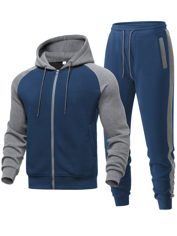 Heren trainingspak 2 stuk Zip Up trainingspakken Casual Athletic Jogging Suit Sets