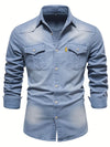 Elastisch katoenen denim shirt