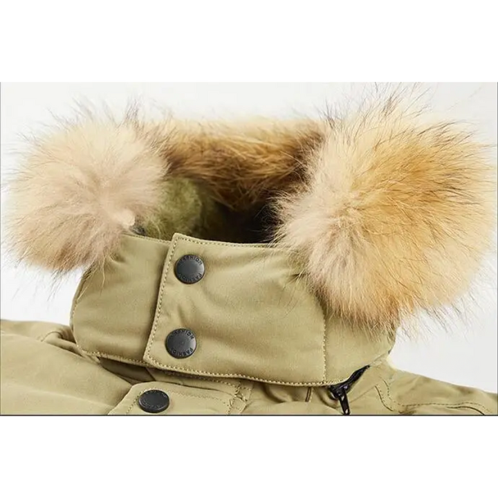 Heren parka winterjas met warme voering en afneembare capuchon