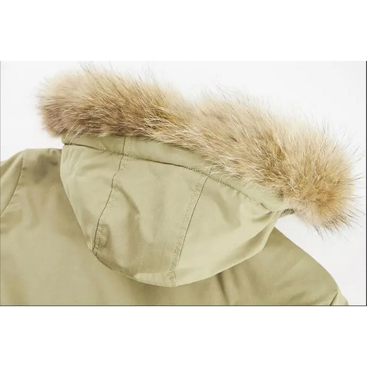 Heren parka winterjas met warme voering en afneembare capuchon