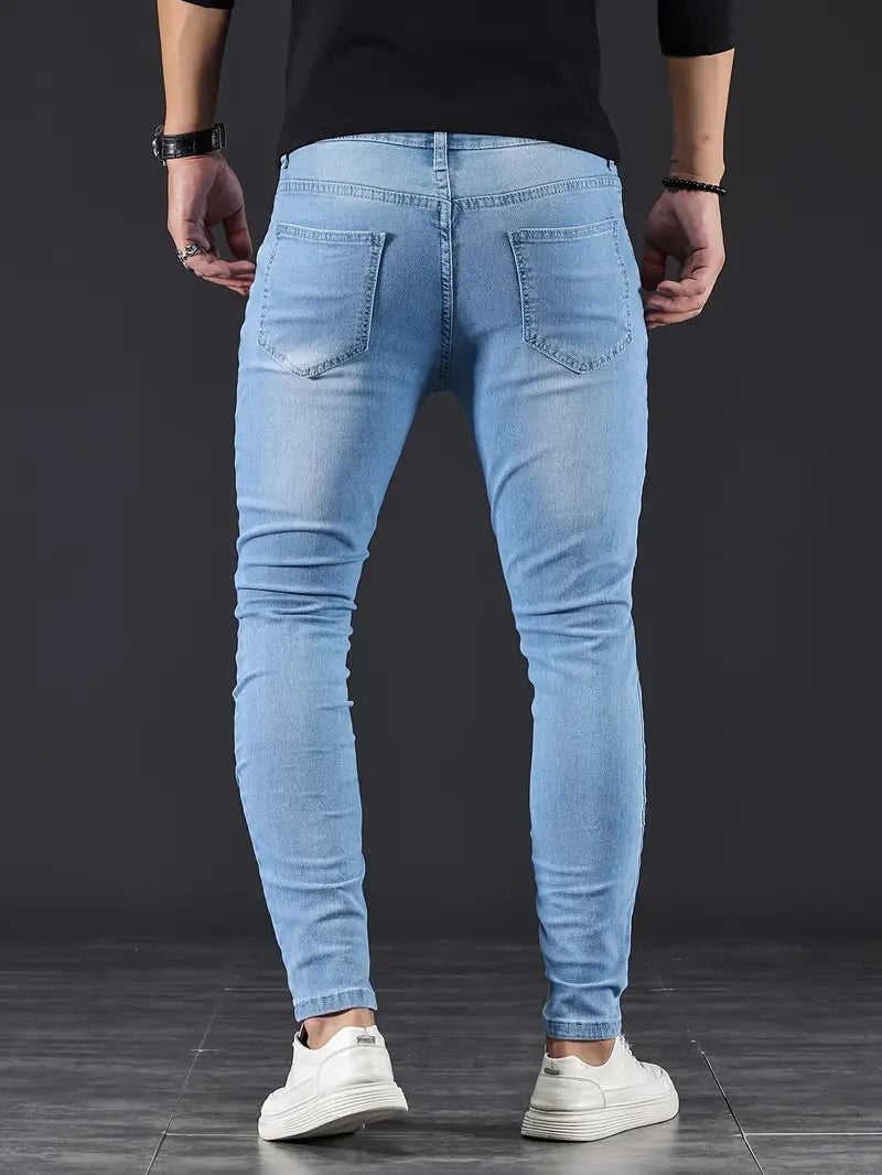 Mannen - Jeans - Comfortabele Denim - Stijlvolle Vrijetijdskleding voor Elke Gelegenheid