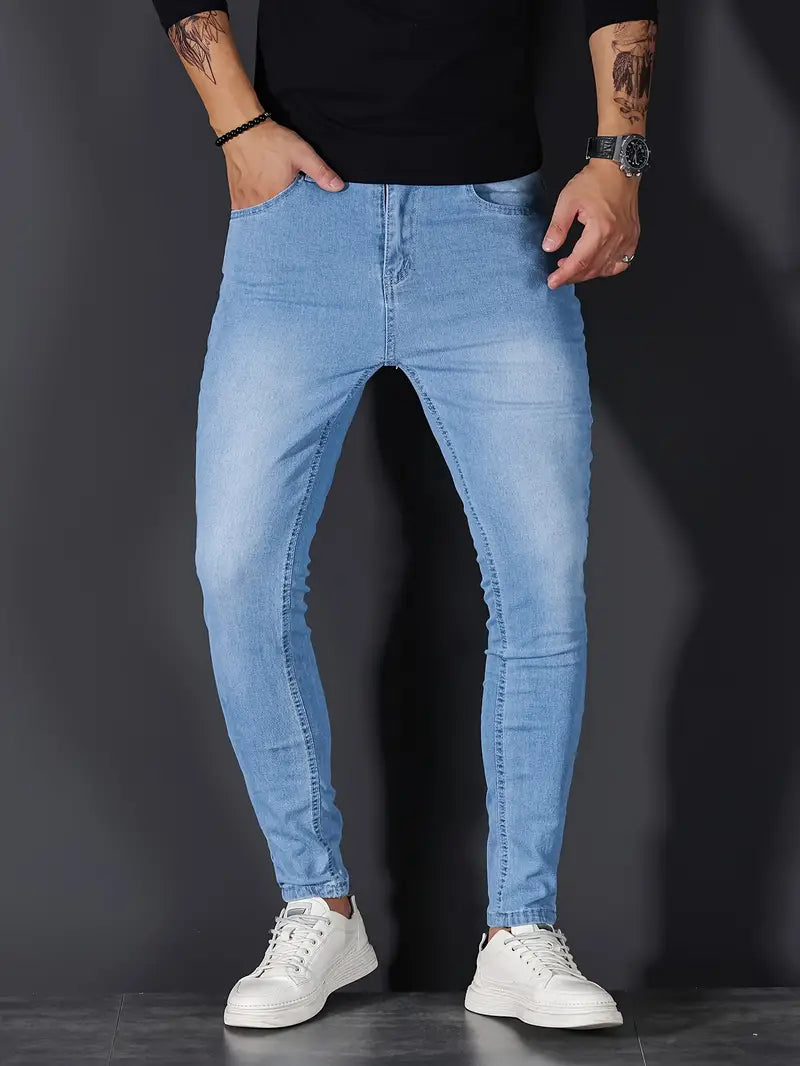 Mannen - Jeans - Comfortabele Denim - Stijlvolle Vrijetijdskleding voor Elke Gelegenheid