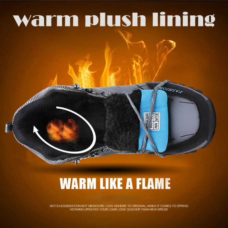 Heren Waterdicht Warm Gevoerd Outdoor Trekkingschoenen