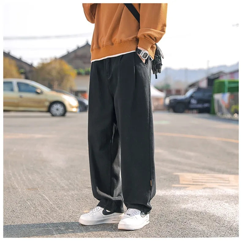 casual rechte baggy broek