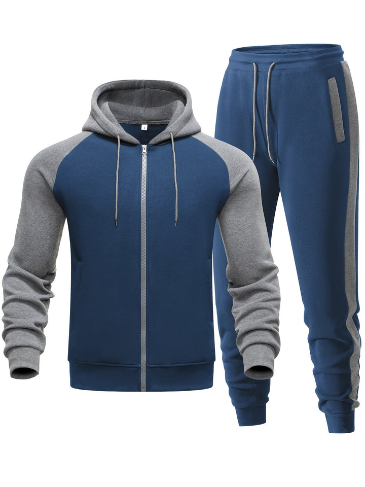 Heren trainingspak 2 stuk Zip Up trainingspakken Casual Athletic Jogging Suit Sets