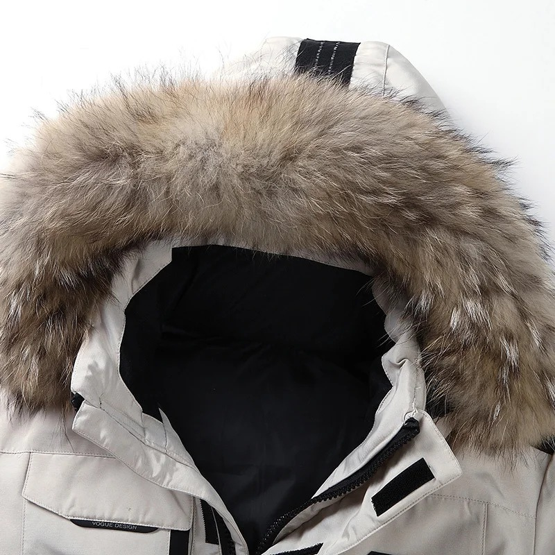 Parka winterjas voor heren met afneembare bontkraag en diverse zakken