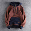 Heren - Tweekleurige Hoodie - Comfortabele Katoen - Stijlvolle Casual Outfit voor Elke Gelegenheid