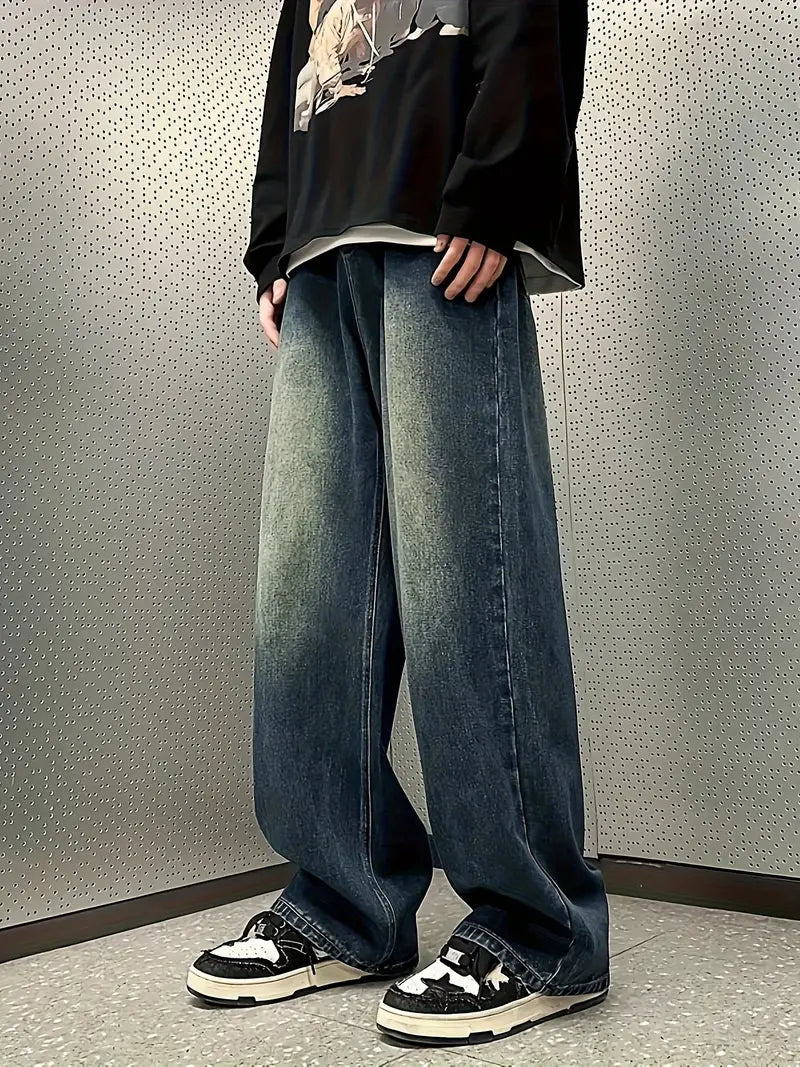 Denim baggy broek