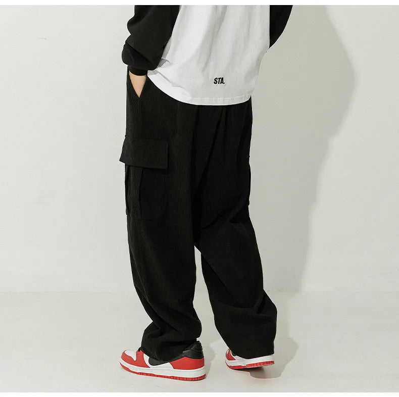 ribfluwelen baggy broek