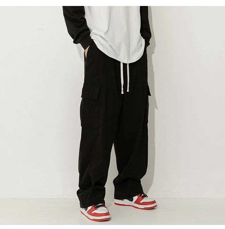 ribfluwelen baggy broek