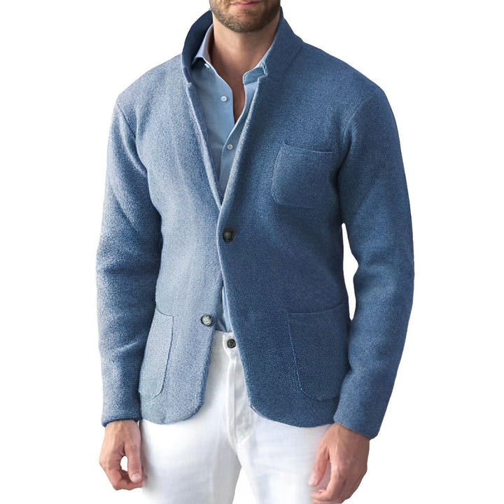 Heren - Slanke vintage blazer met opstaande kraag - stijlvolle en tijdloze look - perfect voor elke gelegenheid