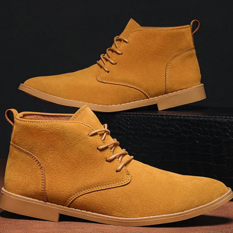 Klassieke suède chukka laarzen voor heren, comfortabele casual schoenen