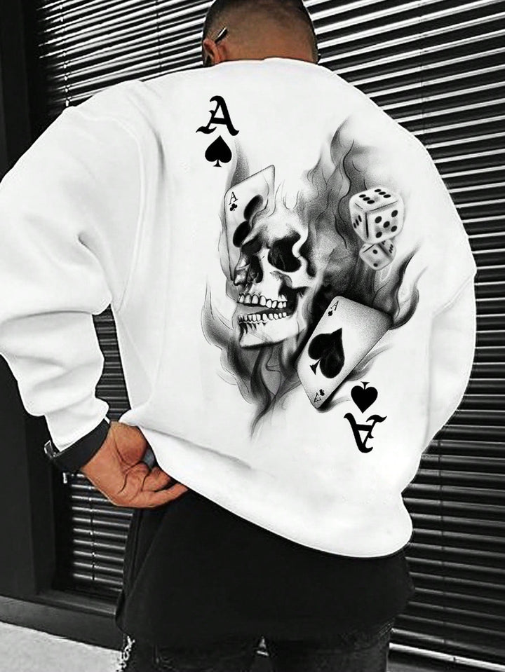 Heren - Sweatshirt - Doodshoofd & Pookmotief - Casual Streetwear