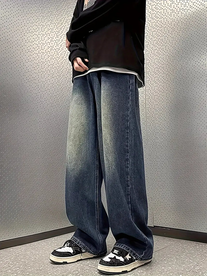 Denim baggy broek