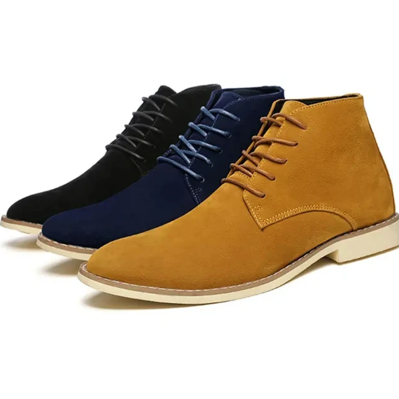 Klassieke suède chukka laarzen voor heren, comfortabele casual schoenen