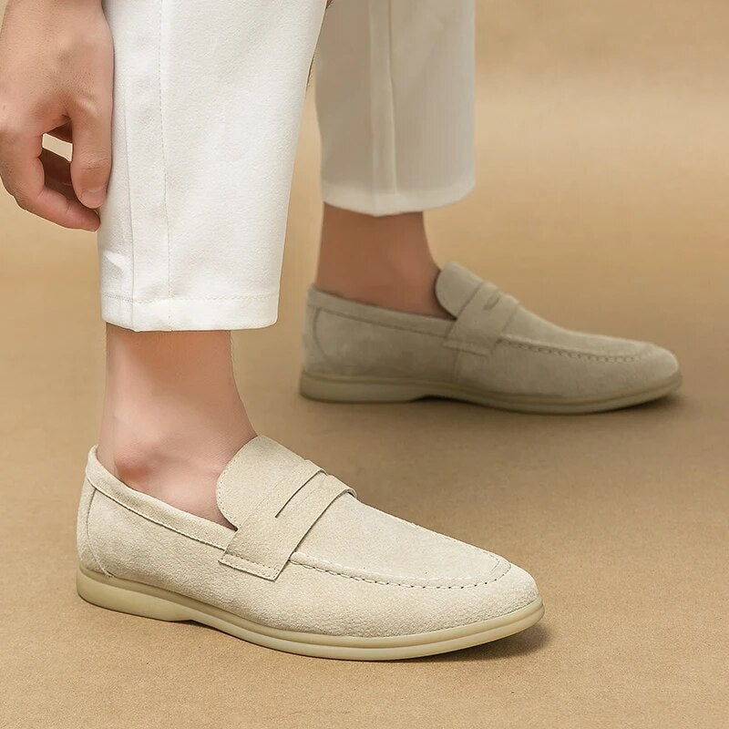 Stafford - Geraffineerde en tijdloze retro leren loafers