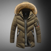 Warme herenparka met rits en capuchon