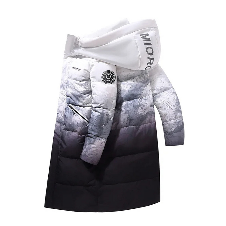 Heren parka winterjas met capuchon en modern ontwerp