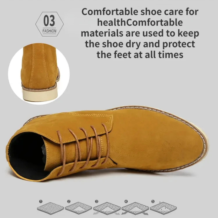 Klassieke suède chukka laarzen voor heren, comfortabele casual schoenen