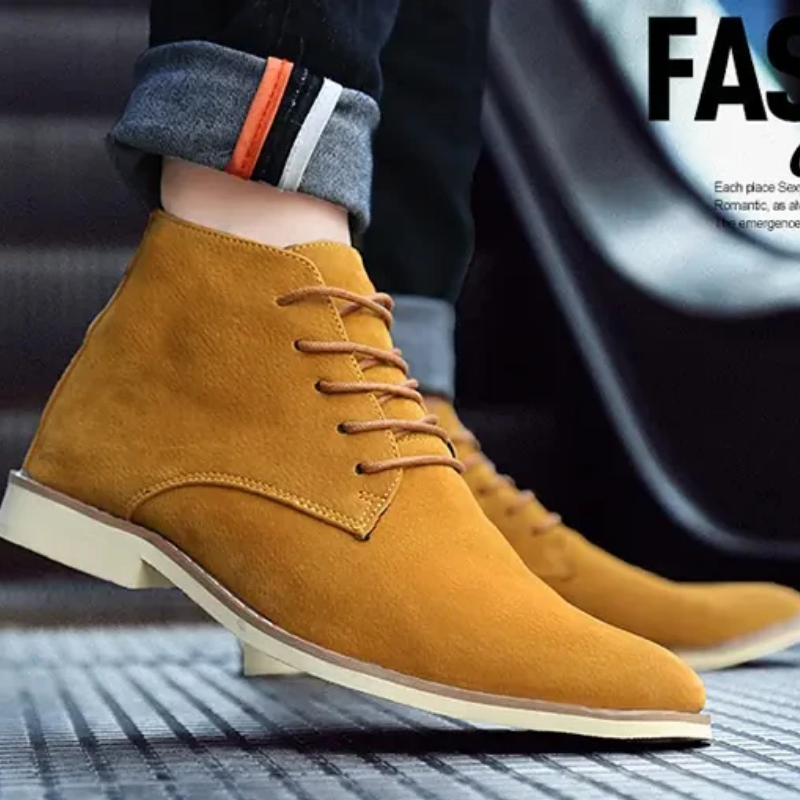 Klassieke suède chukka laarzen voor heren, comfortabele casual schoenen