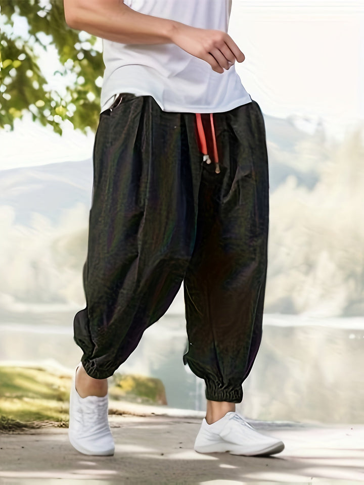 Heren - Linnen Harembroek - Comfortabel & Casual - Ideaal voor Elke Gelegenheid - Stijlvolle Herenlook