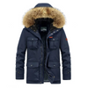 Heren parka winterjas met warme voering en afneembare capuchon