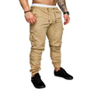 Multi-pocket lange cargo broek met trekkoord voor heren