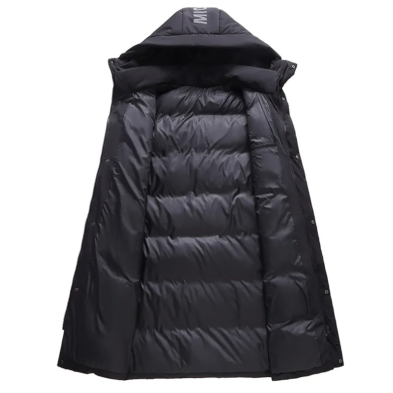 Heren parka winterjas met capuchon en modern ontwerp