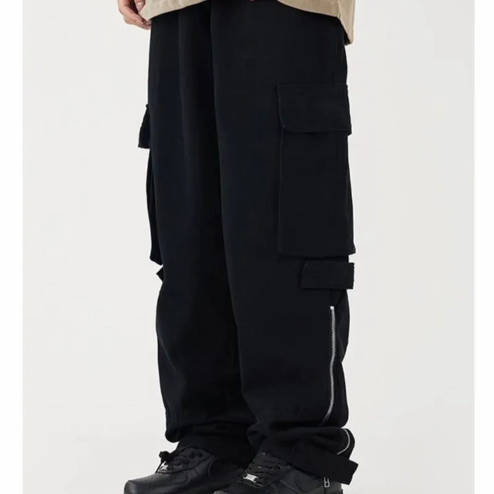 Multi-pocket baggy broek