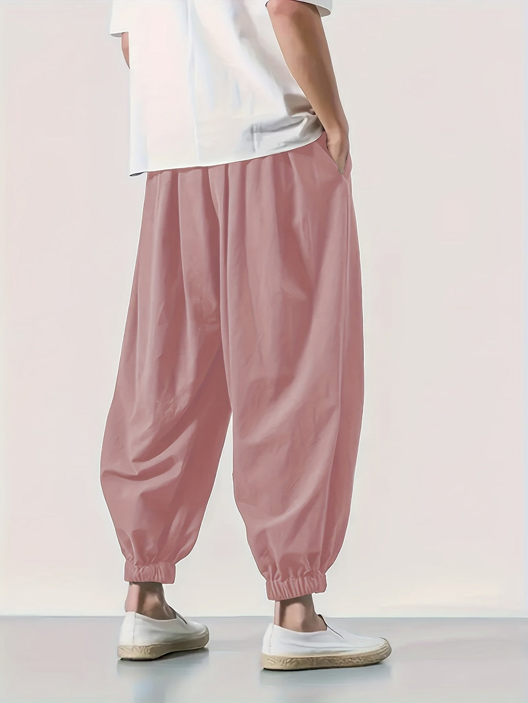 Heren - Linnen Harembroek - Comfortabel & Casual - Ideaal voor Elke Gelegenheid - Stijlvolle Herenlook