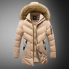 Warme herenparka met rits en capuchon