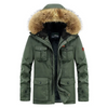 Heren parka winterjas met warme voering en afneembare capuchon