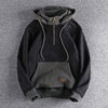 Heren - Tweekleurige Hoodie - Comfortabele Katoen - Stijlvolle Casual Outfit voor Elke Gelegenheid