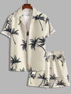Heren - Korte Hawaii overhemd en korte broek set voor mannen - Ademend katoen - Ideaal voor zomerse uitstapjes en vakanties