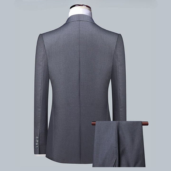 3-delige set voor heren bestaande uit een eenvoudige business-blazer, vest en broek