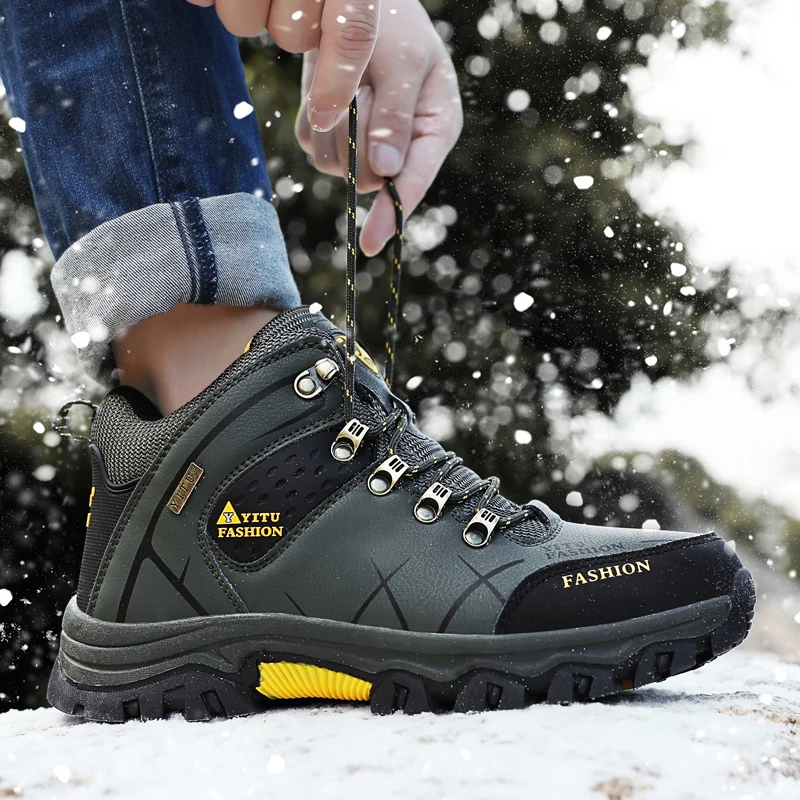 Heren Waterdicht Warm Gevoerd Outdoor Trekkingschoenen