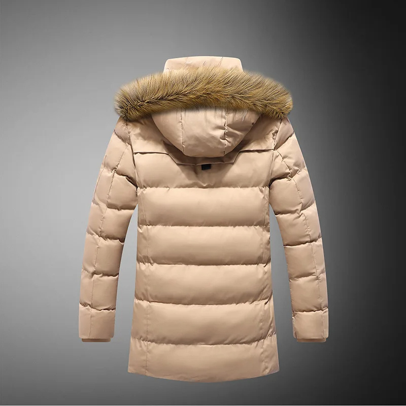 Warme herenparka met rits en capuchon