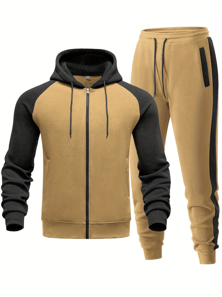 Heren trainingspak 2 stuk Zip Up trainingspakken Casual Athletic Jogging Suit Sets