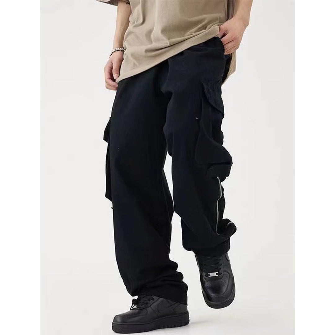 Multi-pocket baggy broek