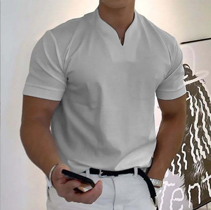Heren - Elegant fitness T-shirt met korte mouwen - Ademend en lichtgewicht - Perfect voor elke gelegenheid