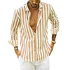 Heren - Ademend katoenen overhemd - Gestreept casual overhemd - Perfect voor elke gelegenheid