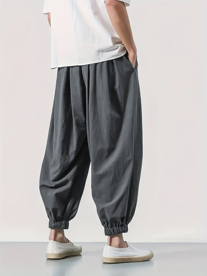 Heren - Linnen Harembroek - Comfortabel & Casual - Ideaal voor Elke Gelegenheid - Stijlvolle Herenlook