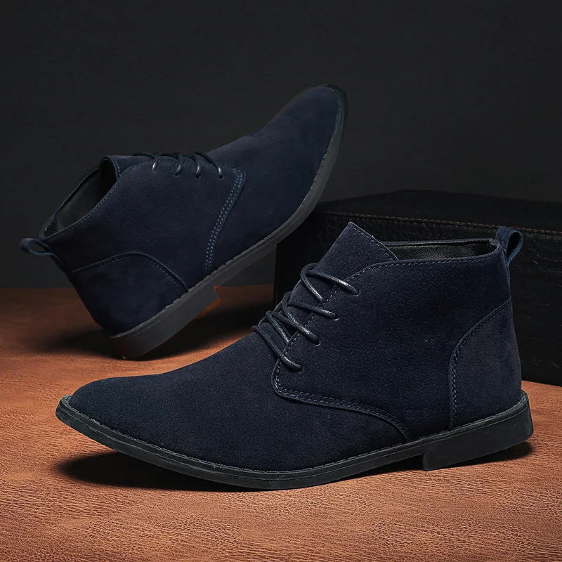 Klassieke suède chukka laarzen voor heren, comfortabele casual schoenen