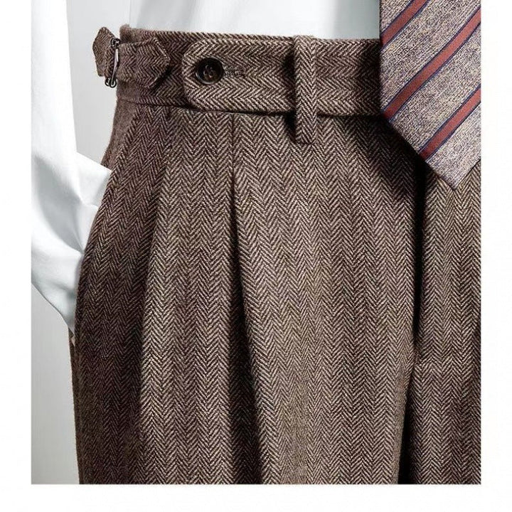 Heren - Vrijetijdsbroek - Tweed - Comfortabele en Stijlvolle Broek voor Vrijetijdgebruik - Ideaal voor Elke Gelegenheid