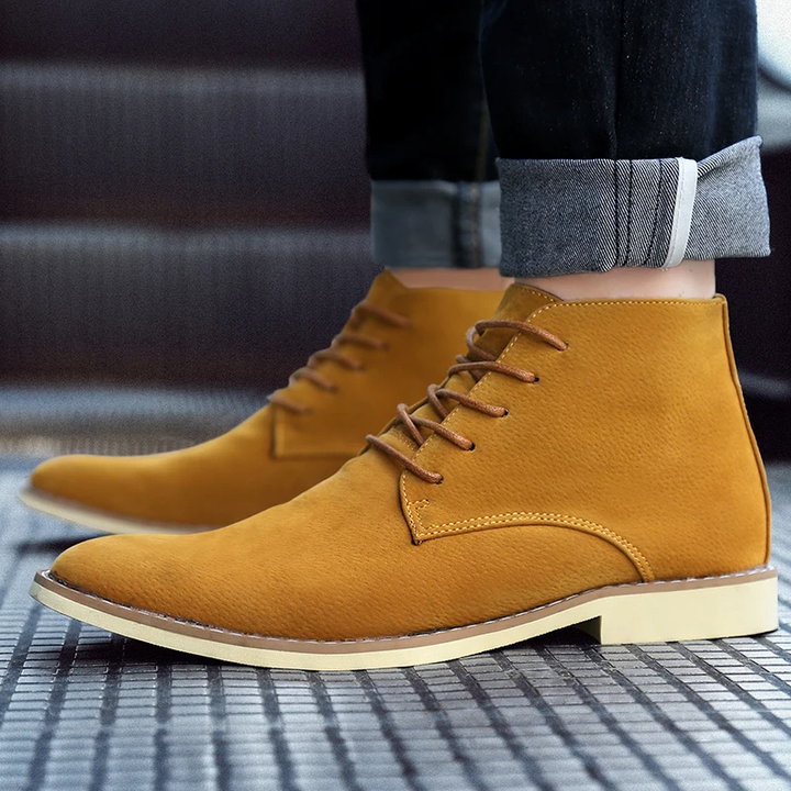 Klassieke suède chukka laarzen voor heren, comfortabele casual schoenen