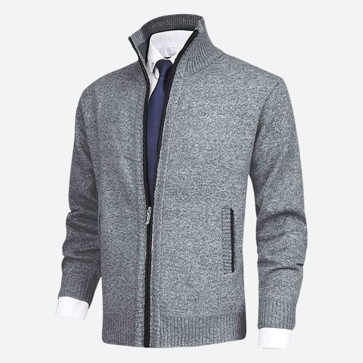 Heren - Gebreid Gilet met Rits - Comfortabel en Stijlvol - Perfect voor Elke Gelegenheid