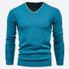 Heren - Slim Fit V-hals Trui - Comfortabele Katoenmix - Perfecte Casual Look voor Elk Seizoen