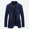 Heren - Denim Herencolbert - Nonchalante Stijl - Comfortabele Casual Look voor Elke Gelegenheid