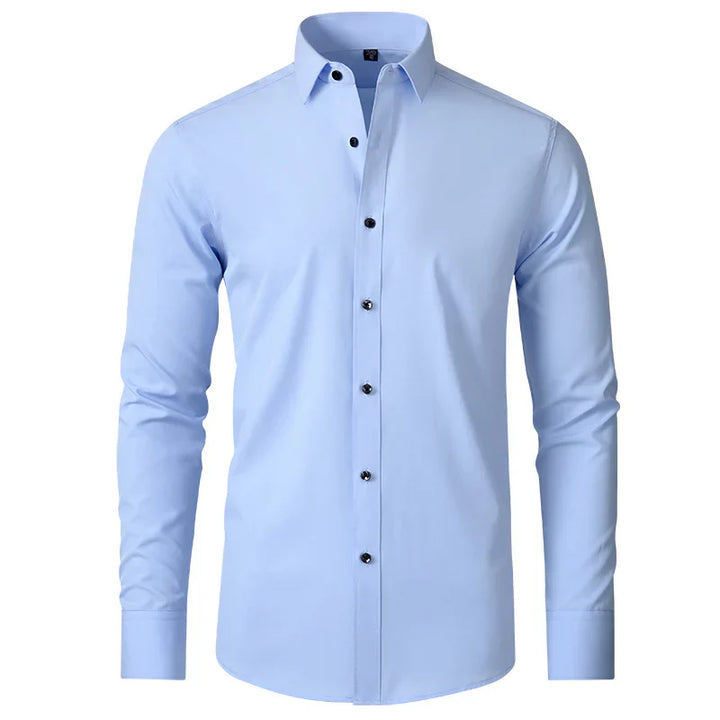 Heren - Kreukvrij overhemd met knoopsluiting - Klassiek model