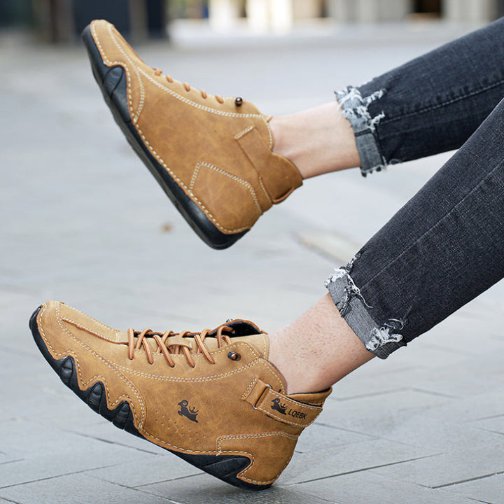 Heren - ultra-comfortabele antislip blotevoeten schoen van echt leer (unisex)